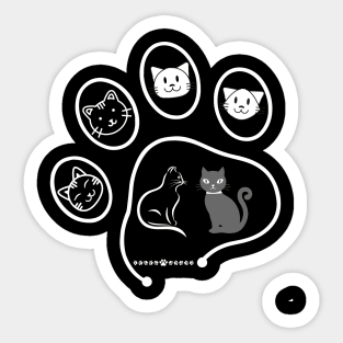 Cat footprint Sticker